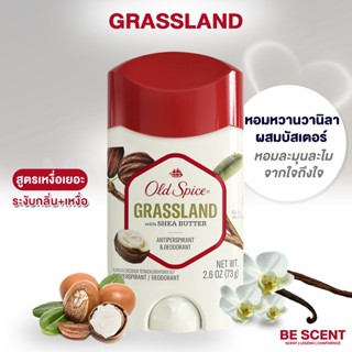 กลิ่น Grassland เนื้อสีขาว Old Spice โรลออนดับกลิ่นเต่า สูตรเต่าเปียก หอมหวาน วานิลาผสมบัสเตอร์