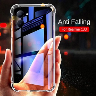 เคสโทรศัพท์มือถือ ซิลิโคนใส กันกระแทก หรูหรา สําหรับ Realme C33 RealmeC33 4G 2022