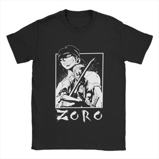 เสื้อเชิ้ต  One Piece Zoro ดาบชายเสื้อยืดผู้ชายอะนิเมะเสื้อทีเชิ้ตตลกแขนสั้นคอกลมเสื้อยืดผ้าฝ้าย 100% พิมพ์ไป