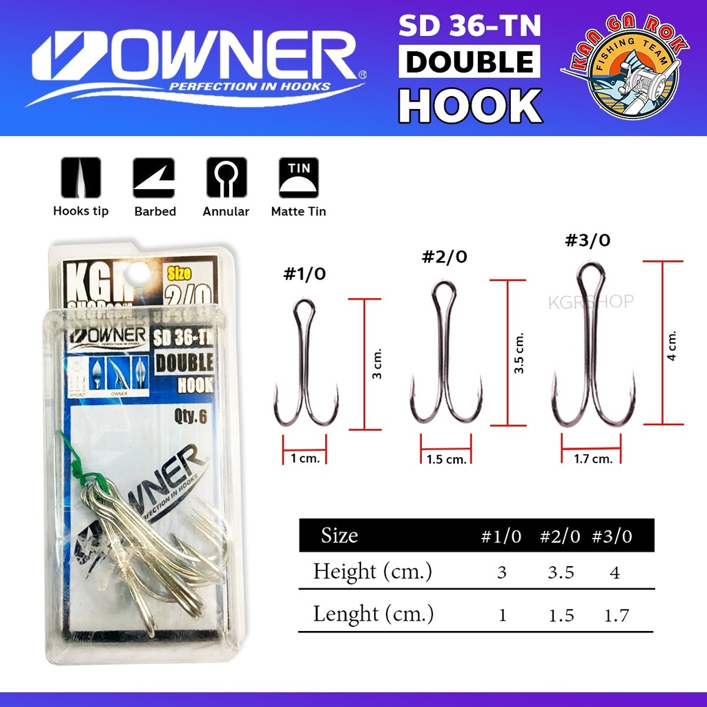 เบ็ดสองทาง OWNER SD-36-TN Double hook