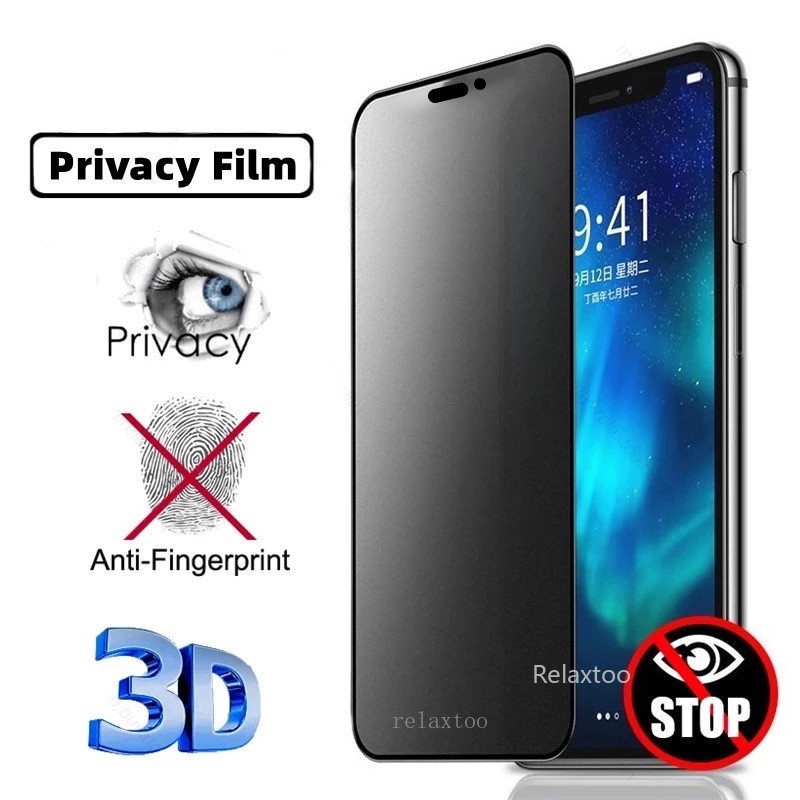 For Iphone 14 13 12 XR X Xs 11 Pro Max 14 plus 14plus 14+ 13 12 mini 14promax i14 i13 i12 13promax 12promax 13mini 12mini Privacy Screen Protector Tempered Glass Protective Film Anti-Peep Glass Phone Front Anti spy Film