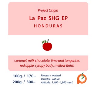 Honduras La Paz SHG (Project Origin) 100g / 200g.