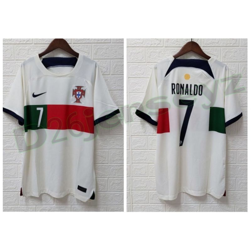 Portugal Away Jersey World Cup 2022 อย่างเป็นทางการ + ชื่อพิมพ์ Nameset RONALDO 7 CR7