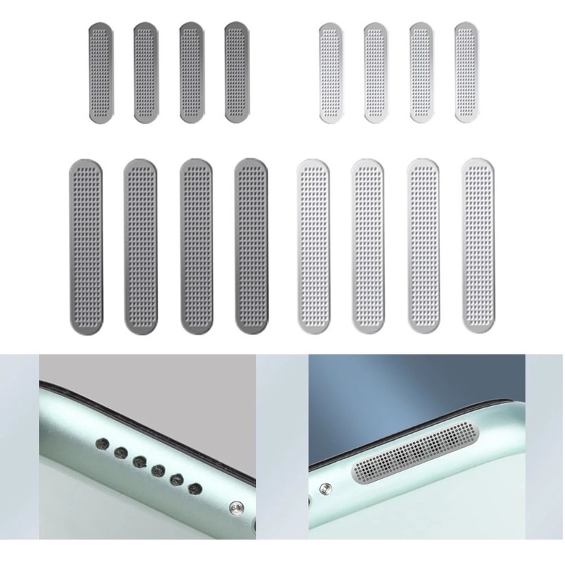 โลหะกันฝุ่นสติกเกอร์สําหรับ iPhone 17 ลําโพงตาข่าย ชาร์จพอร์ตฟิล์มป้องกันฝุ่น