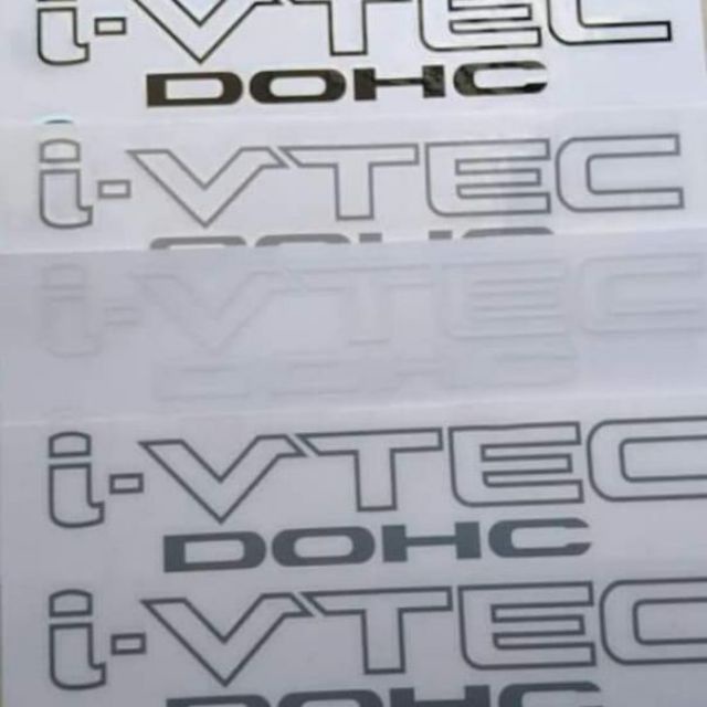 อะไหล่รถยนต์ สติ๊กเกอร์​ I-VTEC สะท้อนแสง3M-PVC​ 1แผ่นได้2ชิ้นติดซ้ายขวาเลยนะครับ