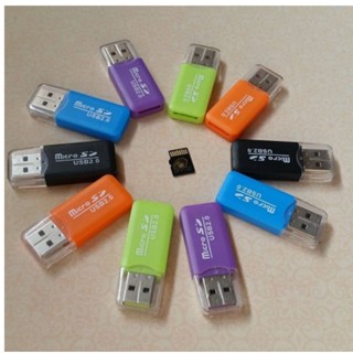 Tf card reader SD card เครื่องอ่านการ์ดหน่วยความจําโทรศัพท์มือถือ mini ultra small card reader ดิสก์ U SD car card reader