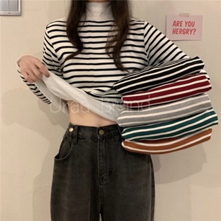 6 สี บุขนกันหนาว เสื้อแขนยาวบุขน เสื้อแขนยาว เสื้อคอปีน เสื้อกันหนาว ได้ถึงติดลบ รุ่น Line Peen Plus - 6Colors