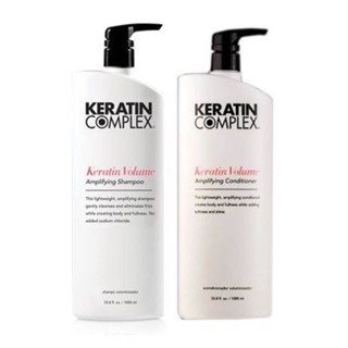 Keratin Complex Keratin Volume Amplifying Shampoo/Conditioner 1000ml แชมพูและครีมนวด ช่วยให้ผมเรียบ นุ่ม มีวอลลุ่ม