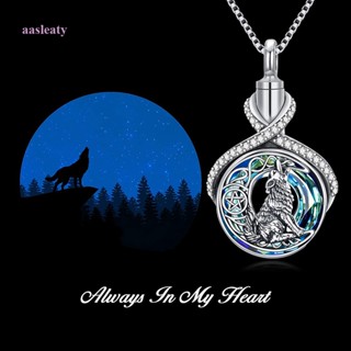 POPKIMI Wolf Urn Necklace Urn Necklace for Ashes Cremation Jewelry