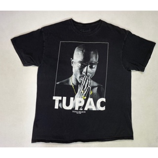 เสื้อยืดผ้าฝ้ายพิมพ์ลายแฟชั่น เสื้อยืด ลาย Tupac Shakur RIP 71 2 ชิ้น