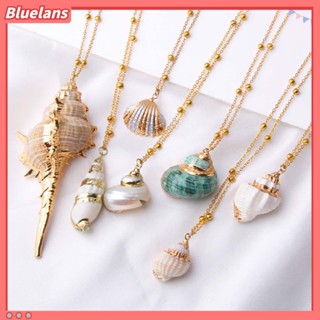 bluelans เครื่องประดับสร้อยคอโซ่จี้เปลือกหอยสไตล์โบฮีเมียนสําหรับผู้หญิง