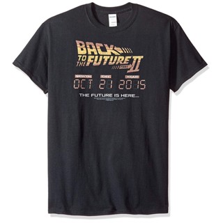 เสื้อยืดผ้าฝ้ายพิมพ์ลายขายดี Yuanl5 {พร้อมส่ง เสื้อยืดแขนสั้น พิมพ์ลาย Back To The Future Ii Is Here พลัสไซซ์ XS-4xl สํา