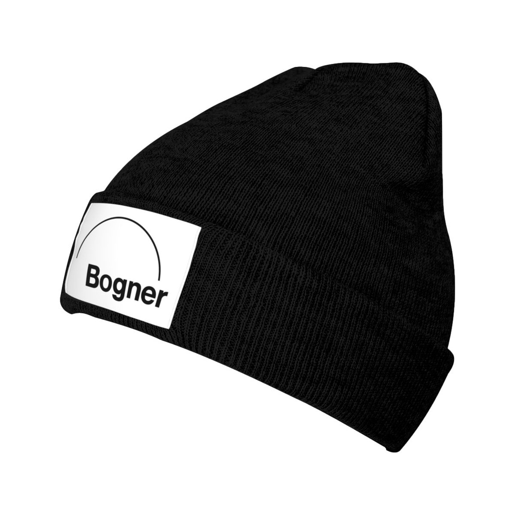 ใหม่ที่มีอยู่ Bogner โลโก้สกี Hip-Hop หมวกยืดหยุ่นอุ่น Topi Streetwear ถักหมวกหมวก Roll Up Edge อินเ