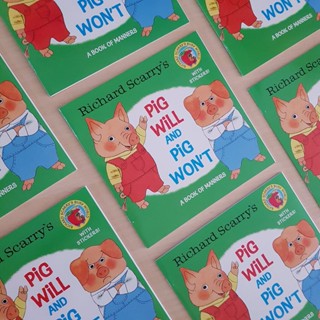 [หนังสือ] Richard Scarrys Richard Scarrys Pig WillPig Wont (Brand New) ปกอ่อน มี Sticker Printed in USA