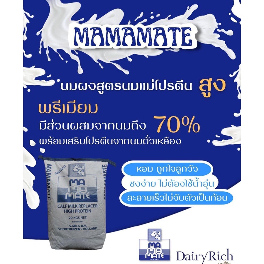 นมผง mamamate  สำหรับสัตว์ นมผงสำหรับลูกวัว ลูกแพะ แกะ ขาย 5 กก ขายคู่ขวดนม คู่สุดคุ้ม กินได้ 1 อาทิตย์ - รูปที่ 5