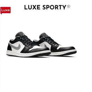 ของแท้100% AIR JORDAN 1 LOW BLACK MEDIUM GREY รองเท้า nike