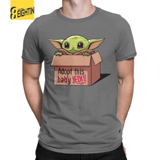 เสื้อสาวอวบ นํามาใช้ทารก Yoda เสื้อยืดผู้ชายสตาร์วอร์สแปลกใหม่ Unisex Tees แขนสั้นคอกลมเสื้อยืดผ้าฝ้ายบริสุทธิ์เสื้อผ้าฤ