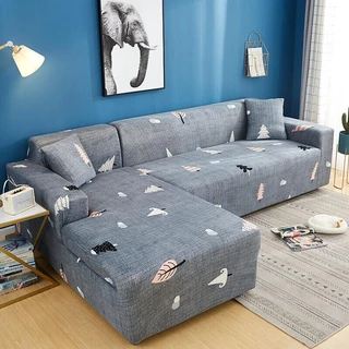 [แถมปลอกหมอน]sofa cover ผ้าหุ้มโซฟา ปลอกหมอนอิง ผ้าคลุมโซฟาลายสัตว์แบบยืดได้,ผ้าคลุมโซฟา1/2/3/4ที่นั่งยืดหยุ่นได้