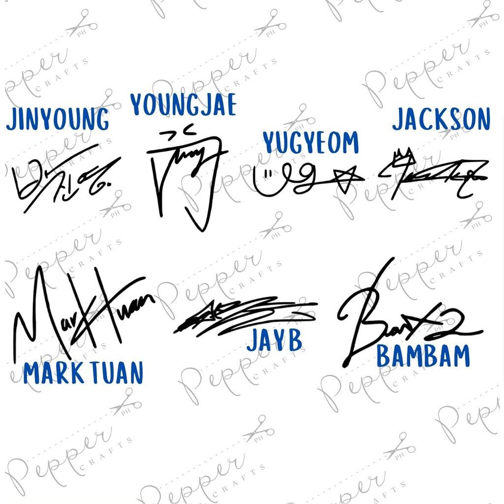 สติ๊กเกอร์โฮโลแกรมลายเซ็น GOT7 GOT7 Signature Holographic Decals