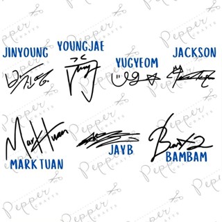 สติ๊กเกอร์โฮโลแกรมลายเซ็น GOT7 GOT7 Signature Holographic Decals