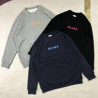 Beams เสื้อกันหนาว คอกลม แบบสวมหัว สไตล์คลาสสิก สําหรับผู้ชาย