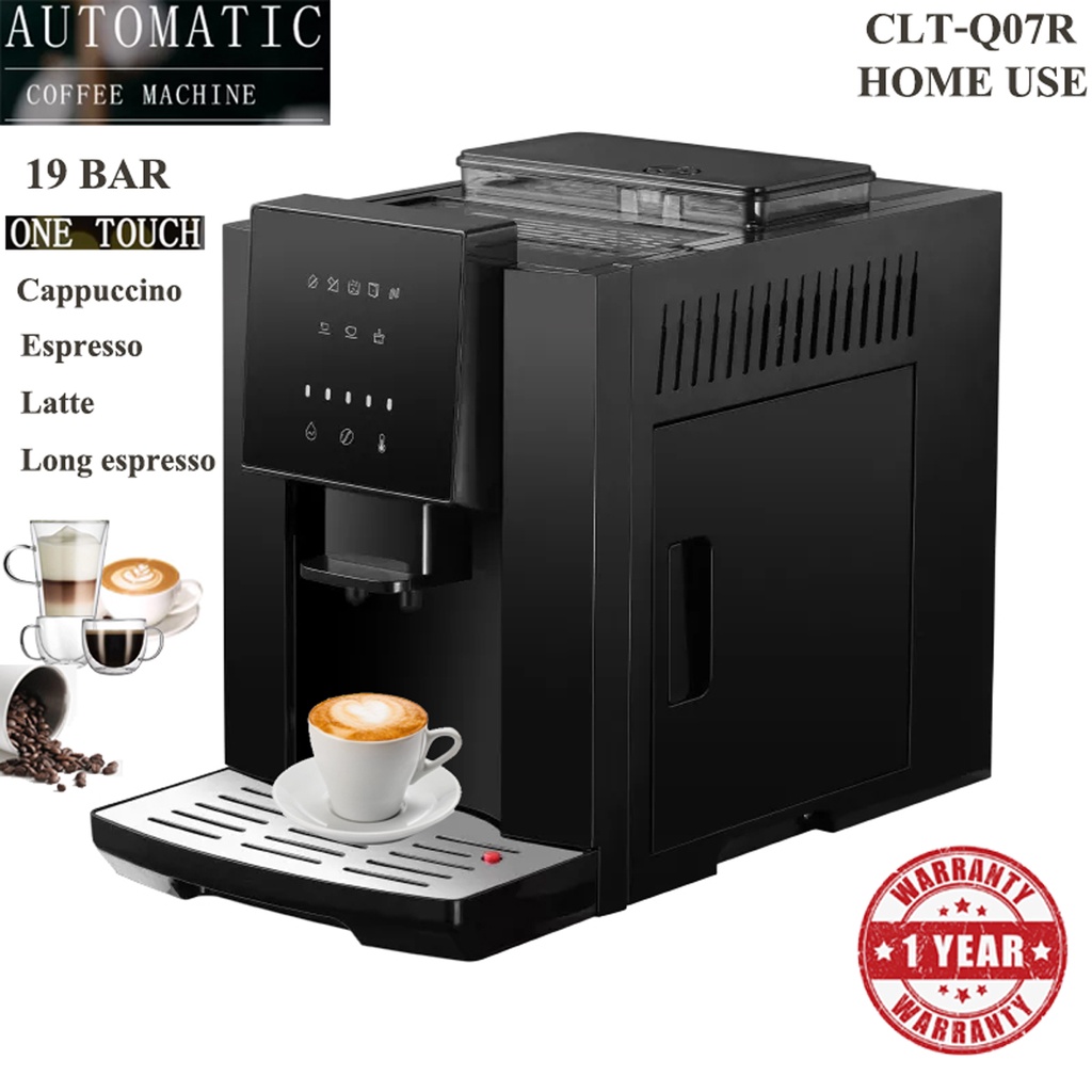 เครื่องชงกาแฟอัตโนมัติ เครื่องทำกาแฟ ชงกาแฟสด Fully Automatic Coffee Machine 19 Bar ประกัน 1 ปี