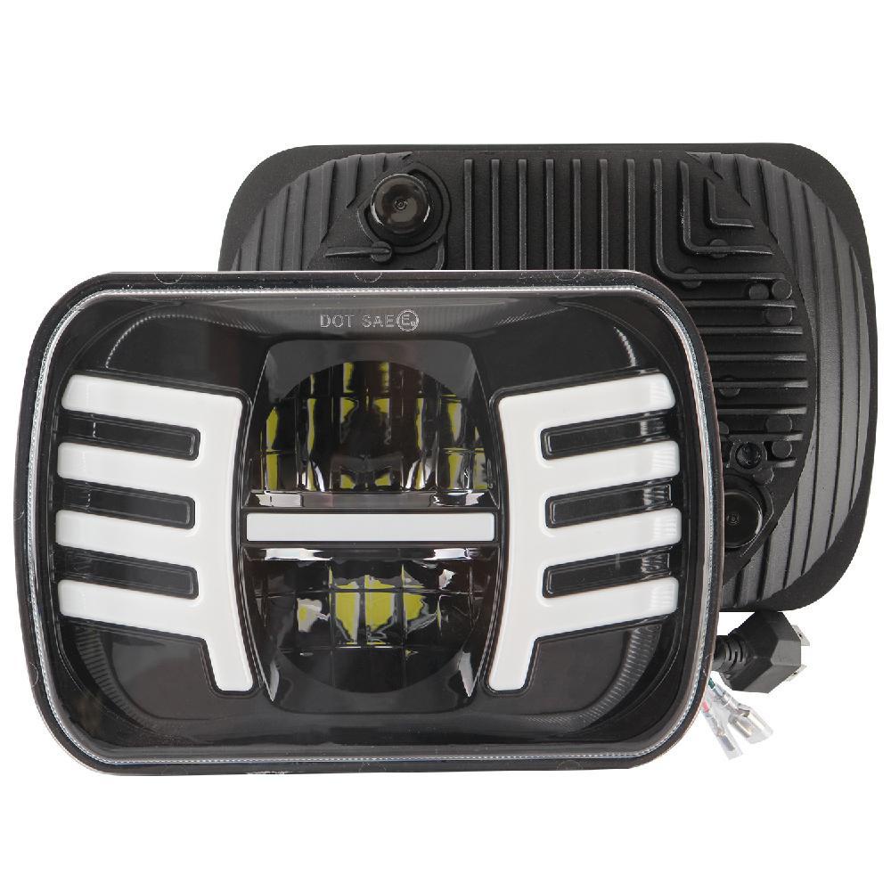 7 Inches Daytime Running Lights Square Car LED Day Light 9-30V 400W 40000LM Car Light With Steering 