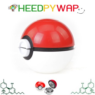 Pokeball Grinder Dry Herb Spice Grinder Pokemonเครื่องบด 55 มม. ที่บดสมุนไพร เครื่องบดสมุนไพร 55mm Aluminium Grinder