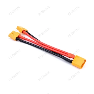 คอนเนคเตอร์แบตเตอรี่ คอนเนคเตอร์ XT60 พร้อมสายไฟขนาด 14 AWG แบบ 1ตัวผู้/2ตัวเมีย หรือ 2ตัวผู้/1ตัวเมีย ความยาว 10 cm