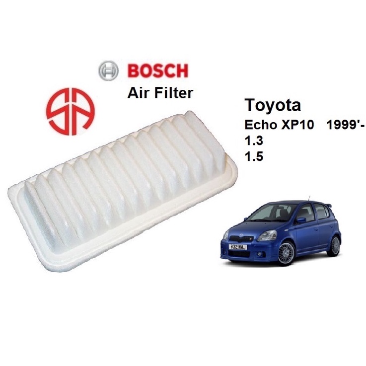 Toyota Echo XP10 1.3 1.5 กรองอากาศ Bosch 0986AF2144 2SZ-FE 2NZ-FE 1NZ-FE NCP10 NCP13 NCP15 SCP13 178