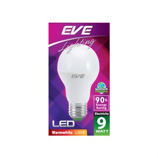 หลอด LED EVE A60 9 วัตต์ WARMWHITE