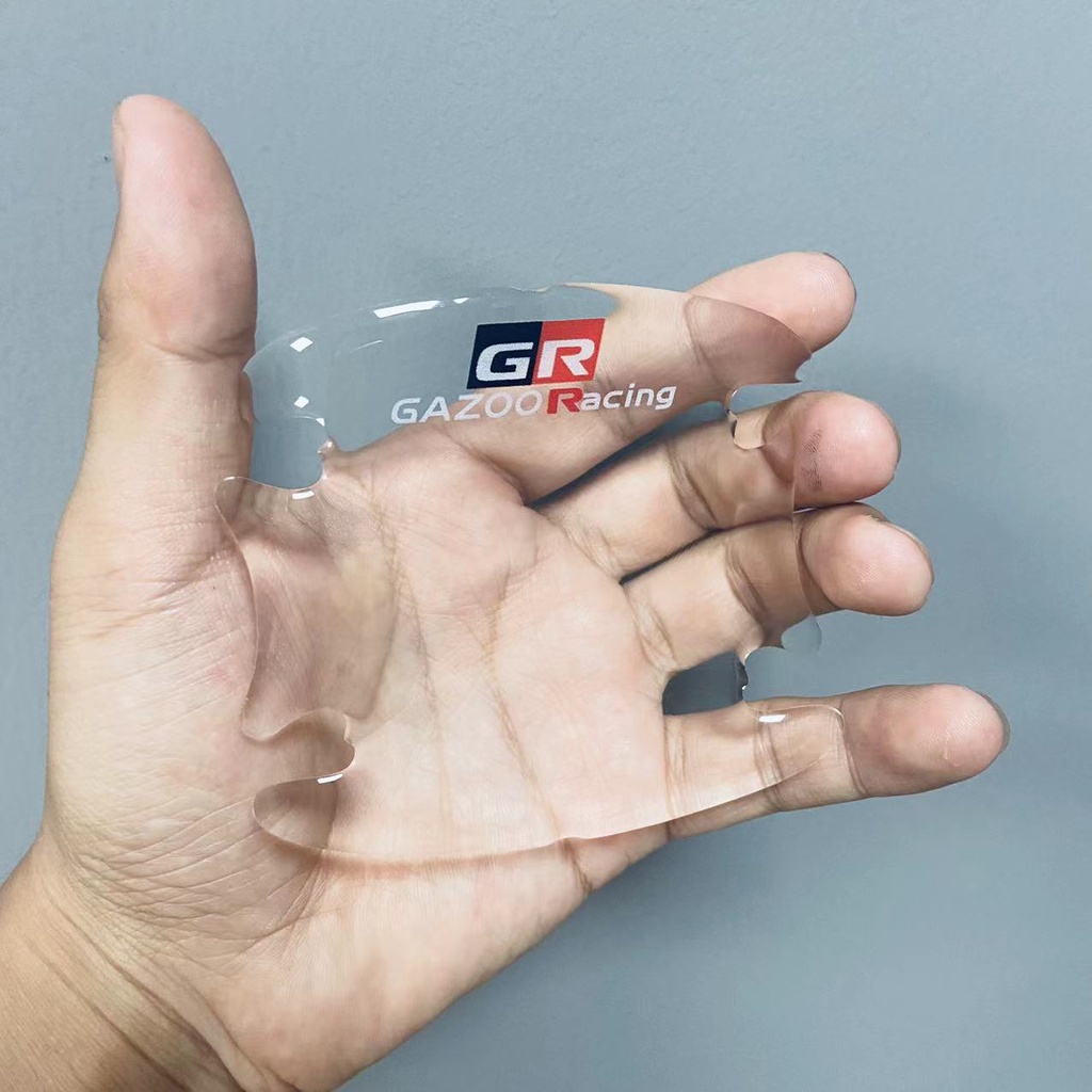 สติกเกอร์ซิลิโคน ป้องกันรอยขีดข่วน สําหรับติดมือจับประตูรถยนต์ Toyota GR GAZOO Racing VIos Yaris Cor