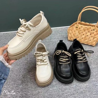 🔥พร้อมส่ง🔥รองเท้าหนังผู้หญิง 💗รองเท้าโลฟเฟอร์ รองเท้าส้นหนา size35-40 G293