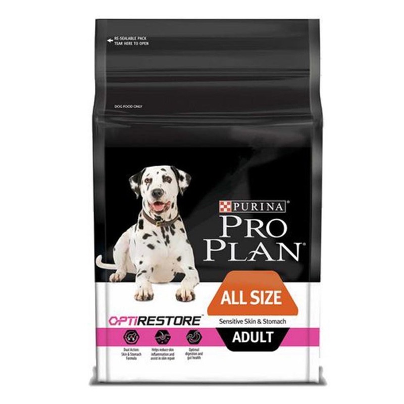 อาหารสุนัข เกรด พรีเมี่ยม purina Proplan สำหรับสุนัขที่มีภาวะแพ้ง่าย ปัญหาผิวหนัง ระบบทางเดินอาหาร ขนาด 2.5 KG(พร้อมส่ง)