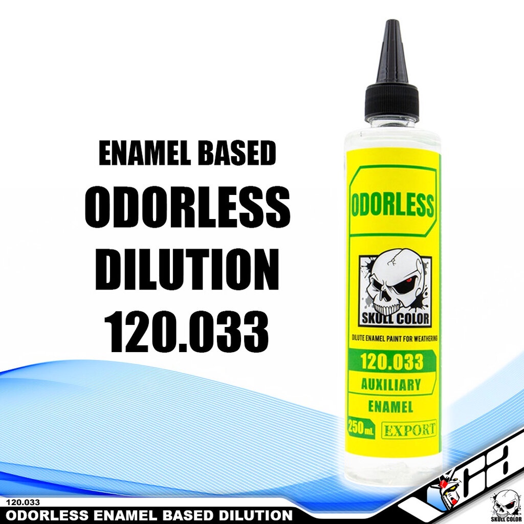 ⭐️ SKULL COLOR 120.033 ODORLESS ENAMEL 250ML (AUXILIARY) สีอะครีลิกสำหรับพลาสติก โมเดล VCA GUNDAM