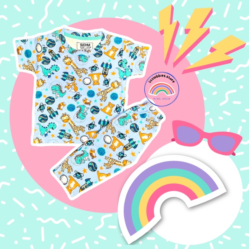 SDM KIDS PYJAMAS CHILDRENS CLOTHES SLEEPWEAR BOYS CLOTHES TSHIRT STREET CLOTHES
