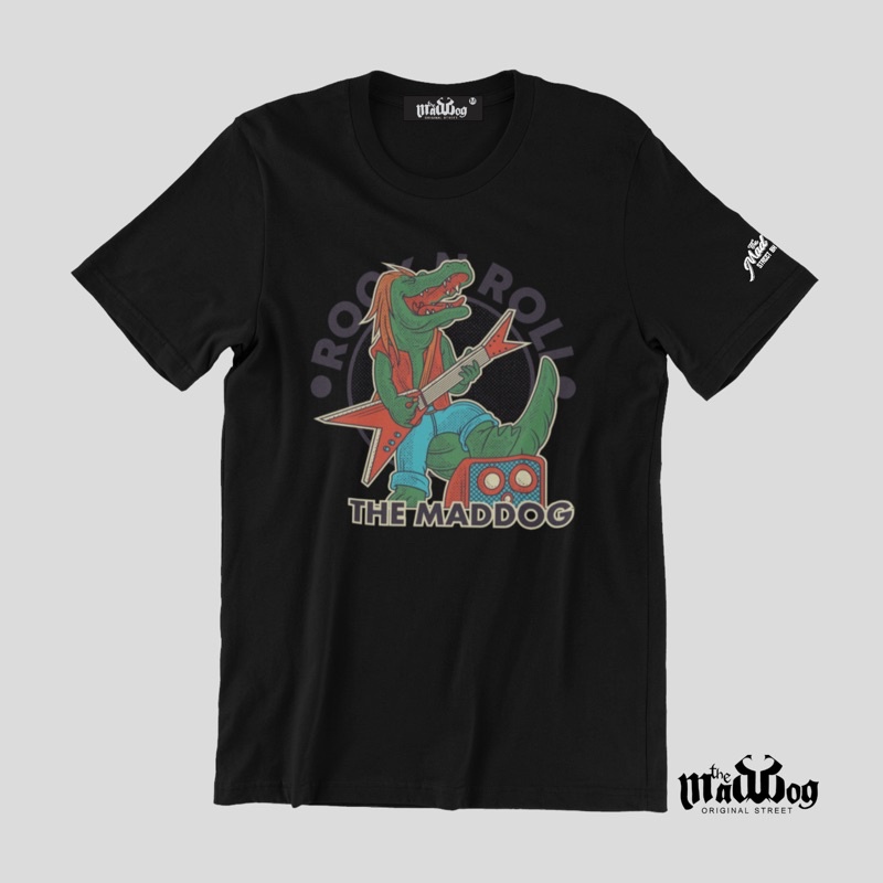 Maddogstreet® เสี้อยืดลาย รุ่น กีตาร์ แขนสั้น เสื้อยืดผู้ชาย