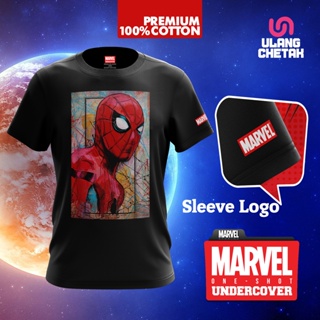 เสื้อยืดผ้าฝ้ายพิมพ์ลายแฟชั่น เสื้อยืดผ้าฝ้าย 100% พิมพ์ลาย Marvel Spiderman D38 สําหรับผู้ชาย และผู้หญิง