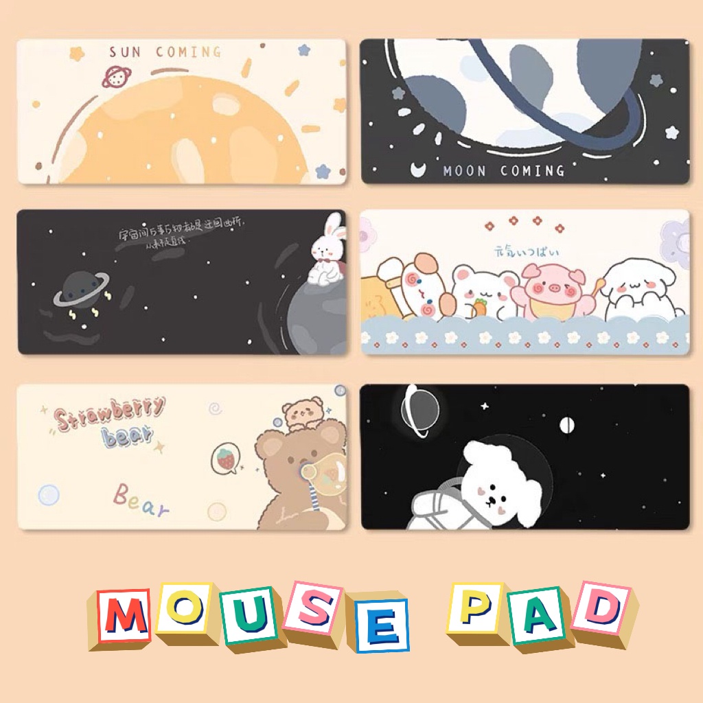 🌸พร้อมส่ง🌸แผ่นรองเม้าส์ 80x30x3 ซม. แผ่นรองเม้าส์ลายการ์ตูน Mouse Pad แผ่นรองเมาส์ ที่รองเมาส์ รูปที่ 3