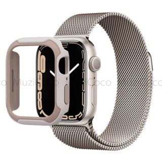 สายนาฬิกาข้อมือโลหะ พร้อมเคส สําหรับ iwatch series 8 7 SE 6 5 4 3 2 1 45 มม. 44 มม. 40 มม. 41 มม.