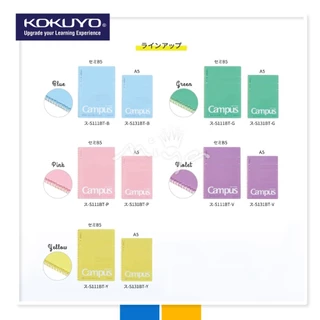 Kokuyo Campus Soft Ring สมุดสันนิ่ม สมุดโน้ตสันห่วง ขนาด A5 B5 กระดาษมีเส้น คุณภาพดี เขียนลื่นมากๆ ฉีกง่าย ใช้สะดวก