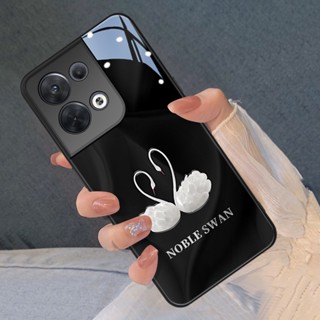 Dmy เคสกระจกนิรภัย สําหรับ OPPO Reno 8 8T 8z 6z 7z 5F 4 6 5 Pro 3 2F F9 F11 Pro A5S A3S A5 A9 A7 A12e A31 A53 A52 A55 A54 A74 A76 A83 A91 A92 A93 A94 A95 A96