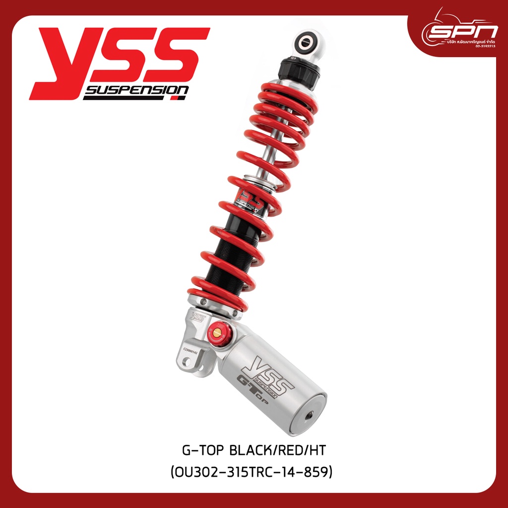 YSS โช๊ค G-TOP แท้ศูนย์ 100% Yamaha/Grand Filano 125 '14>【OU302-315TRC-14-859】 BLACK/RED/HT