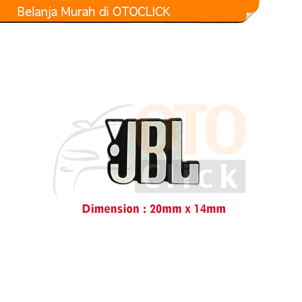 สติ๊กเกอร์สัญลักษณ์อลูมิเนียม Decals 3D JBL Logo Audio Speaker