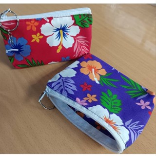 กระเป๋าใส่เหรียญ กระเป๋าสตางค์ ใบสั้น ลายดอกไม้ ใส่เหรียญ บัตรได้ สําหรับผู้หญิงคละสี