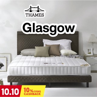 Thames [9นิ้ว] ที่นอนยางพารา Glasgow ที่นอน หุ้มผ้านุ่ม Pure Cotton Knit กันไรฝุ่น กันแบคทีเรีย แก้ปวดหลัง ที่นอนยางพารา