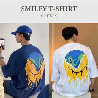 SMILEY OVERSIZE T-SHIRT เสื้อยืดทรงโอเวอร์ไซส์