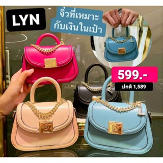 🌈พร้อมส่ง 𝐋𝐘𝐍 Berly Mini​ Top Handle bag คลอใหม่ กระเป๋า​ LYN​ สะพายข้างทรงถือสายหนัง