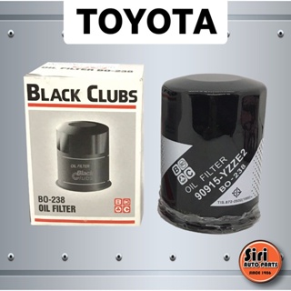 กรองเครือง ไส้กรองน้ำมันเครื่อง Toyota Camry SXV20 ACV30 ACV40 Wish ปี98-16 1AZ 2AZ (90915-YZZE2) (Black clubs BO-238...