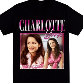 เสื้อผ้าผชเสื้อยืด พิมพ์ลาย Charlotte From Sex And The City Homage สไตล์วินเทจ ยุค 90s สําหรับผู้ชาย และผู้หญิงS-5XL